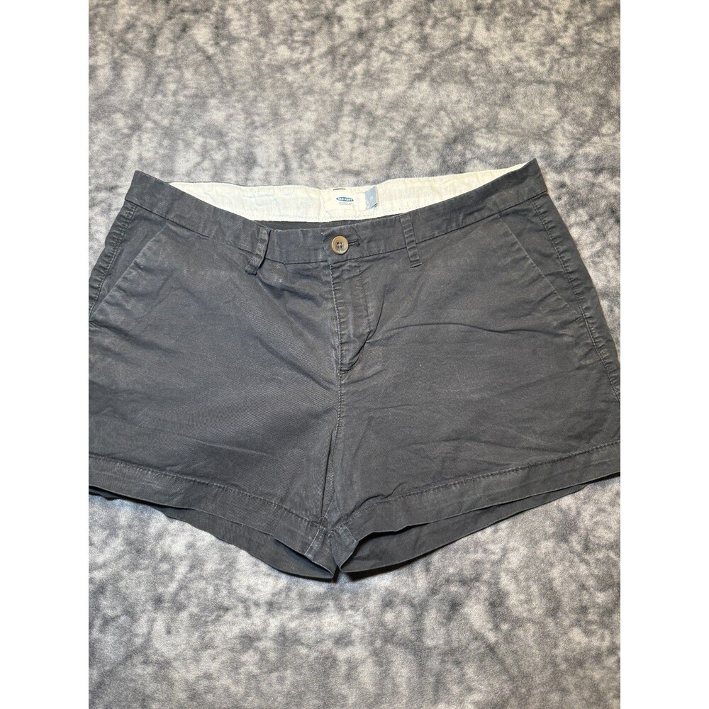 Old Navy black, dark navy shorts women's size 10 casual comfortable cotton roll